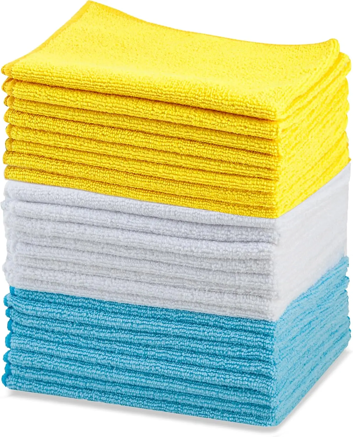 Microfiber Cleaning Cloths, Ultra Absorbent, Lint Free, Streak Free, Non-Abrasive, Reusable and Washable, 16