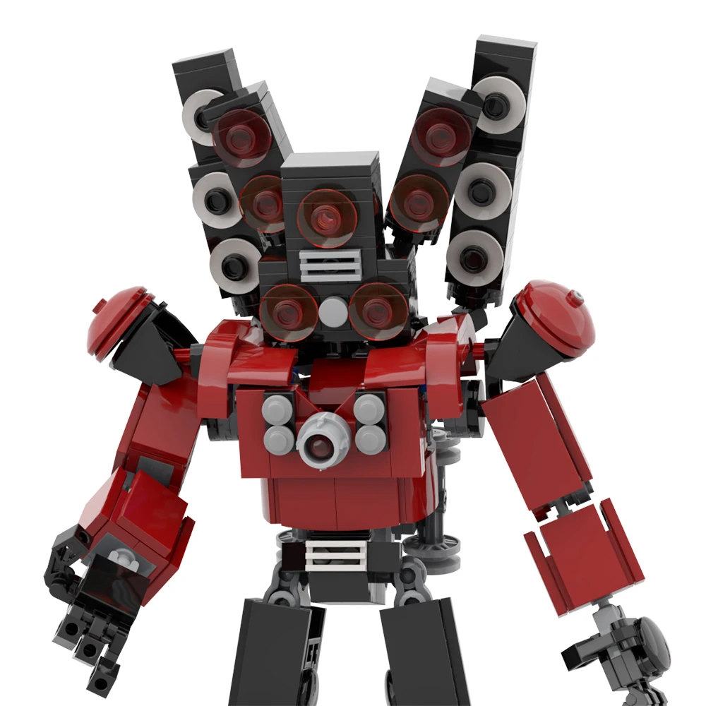 Moc Titan Speakerman The Speaker Titan Model from Funny Anime Videos:For lego Skibidi Toilet ,172 Pieces Construction Blocks Toy