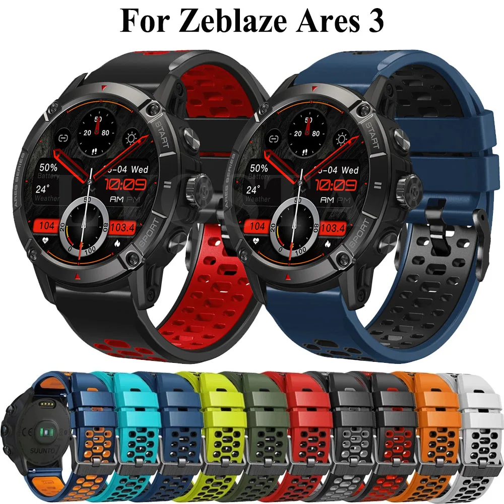 Silikon armband für Zeblaze Ares 3 Armband Armband für Zeblaze Ares 3 Smart Watch Band Ersatz Armband atmungsaktives Armband