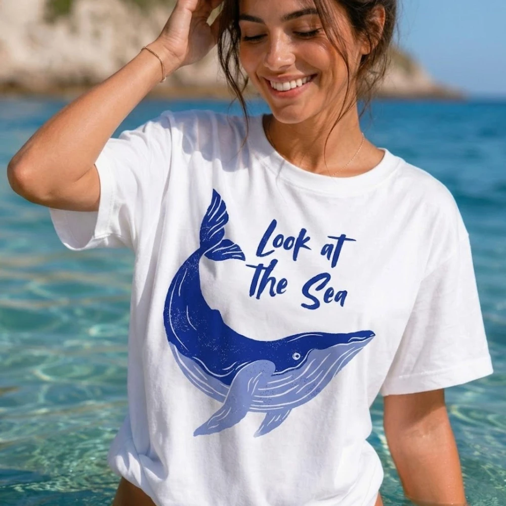 Summer Clothing Looks - Kijk naar het Sea Whale T-shirt,