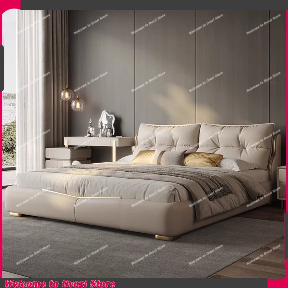 

Luxury Storage Bed Multifonction Bedroom Nordic Nightstands Upholstery Bed Lounge Frames Muebles Para El Hogar Home Furniture