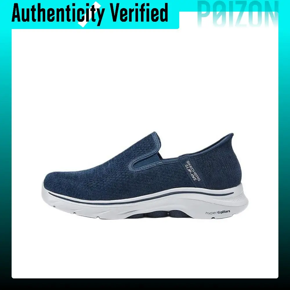 Skechers GO WALK 7, calzado casual de caña baja, resistente a la abrasión, para hombre, color azul, modelo 216671-NVY.