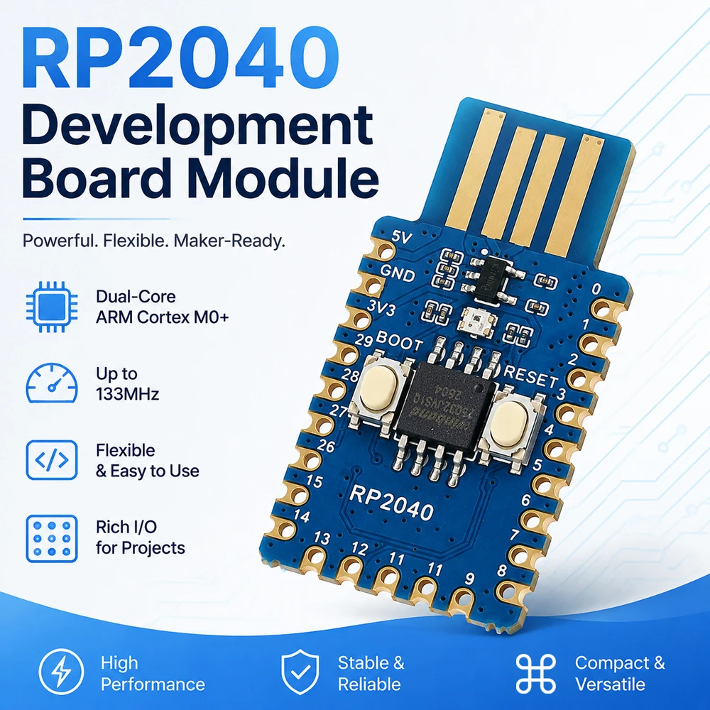 RP2040 Development Board Python/C Motherboard USB A Male Port RP2040-One Dual Core Processor Module 4MB Flash Low Power