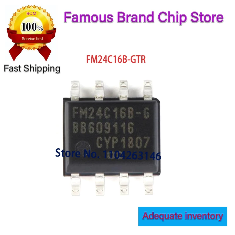 FM24C16B-G FM24C16B-GTR FM24C16B 24C16B SOP8 New and Original Chip IC (10PCS)
