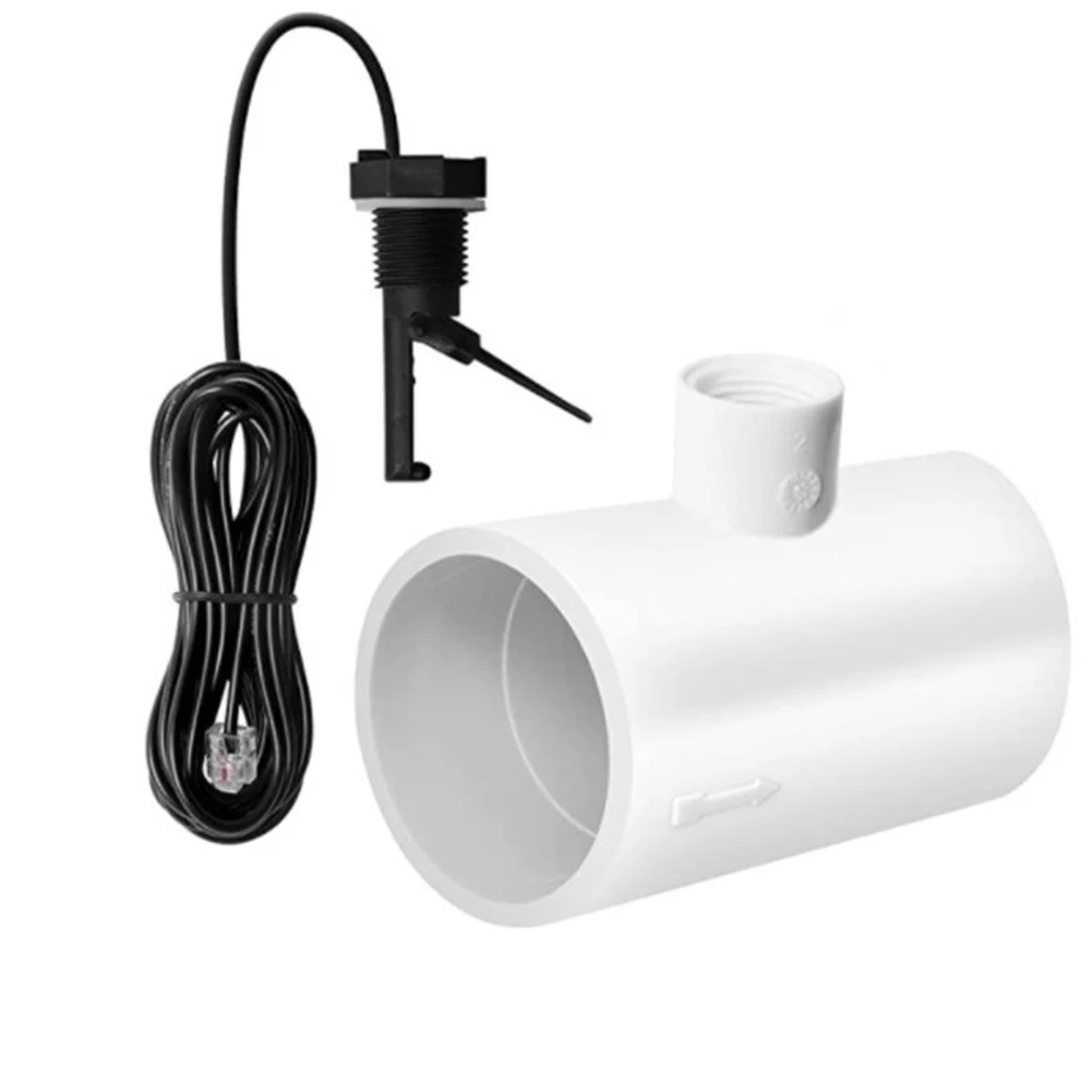 1 Uds. Interruptor de flujo de FS-320 con tubo en T para piscinas impermeable para IDEAL para interfaz RJ45 y Cable largo de 4,5 metros