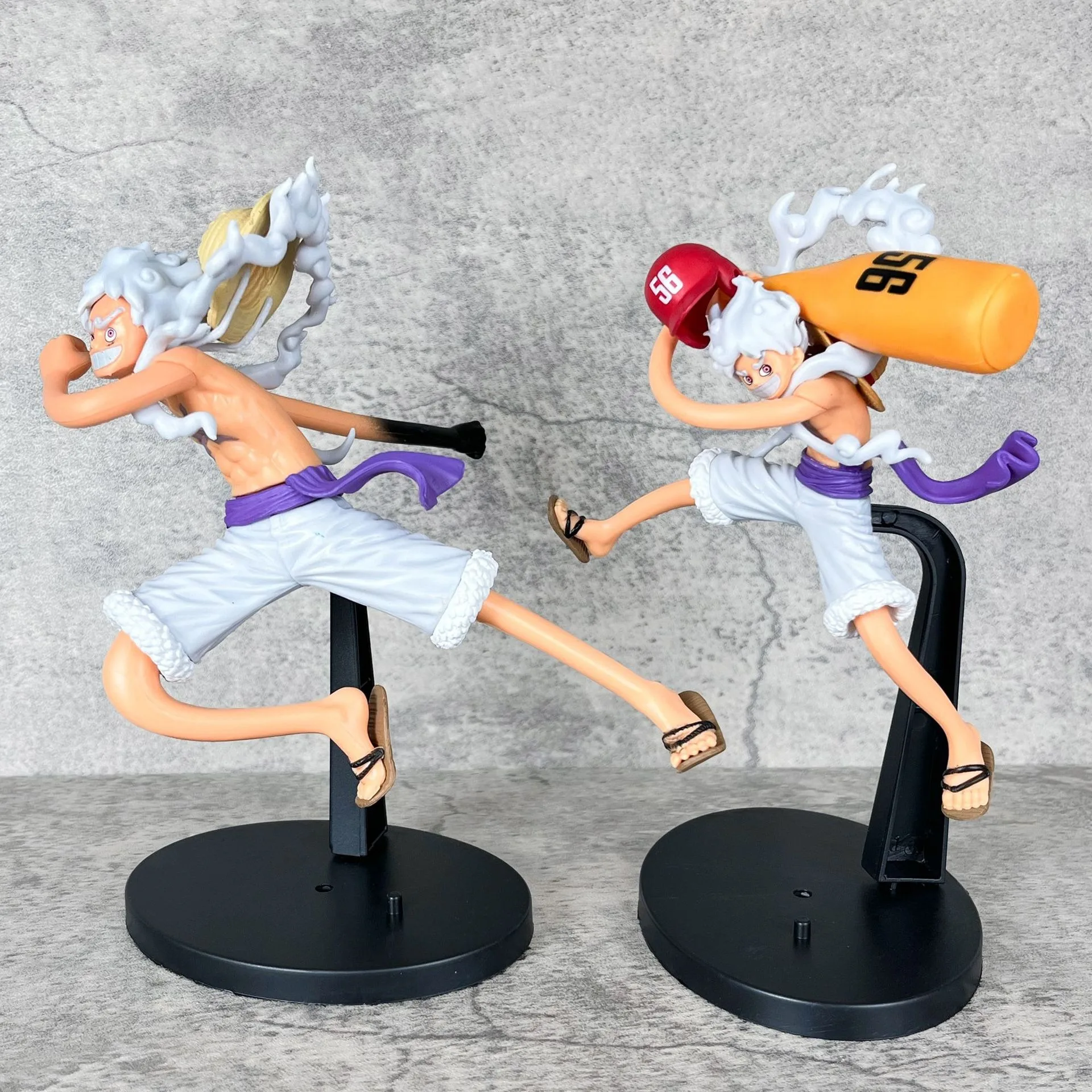 19cm Anime One Piece Luffy Figure Gear 5 Sun God Nika Battle Style Figurine Statue Model PVC Collection Desktop Action Figure To