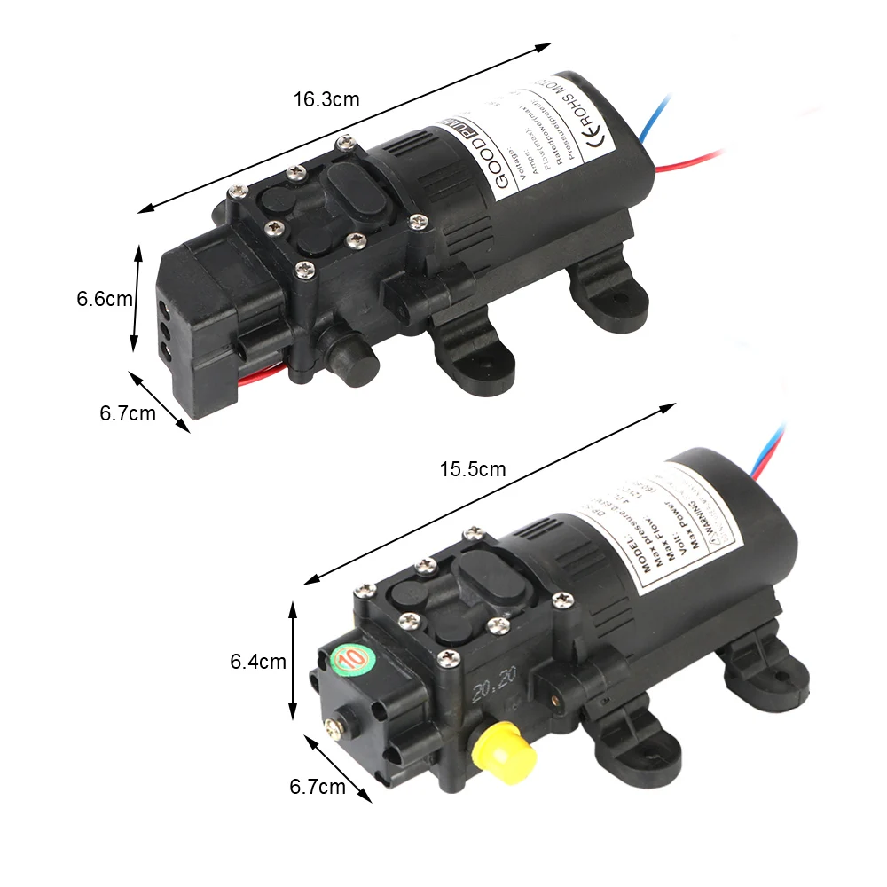 5.5L/min Durable 12V 220V Agricultural DP-537 Micro High Pressure 130PSI Electric Water Pump Diaphragm Water Spray