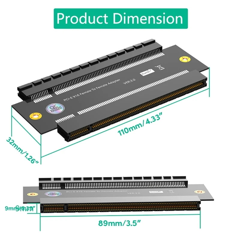 Scheda convertitore extender PCIExpress3.0 da 16X a 16X per computer industriali Connettore PCIE3.0 X16 F19E