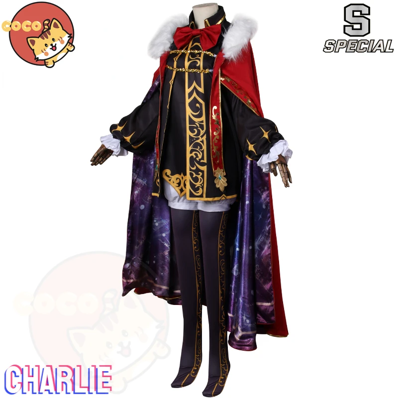 Charlie Cosplay Costume Game Reverse1999 Charlie Cosplay Star Arcanist Costume Dress and Cosplay Wig CoCos-S