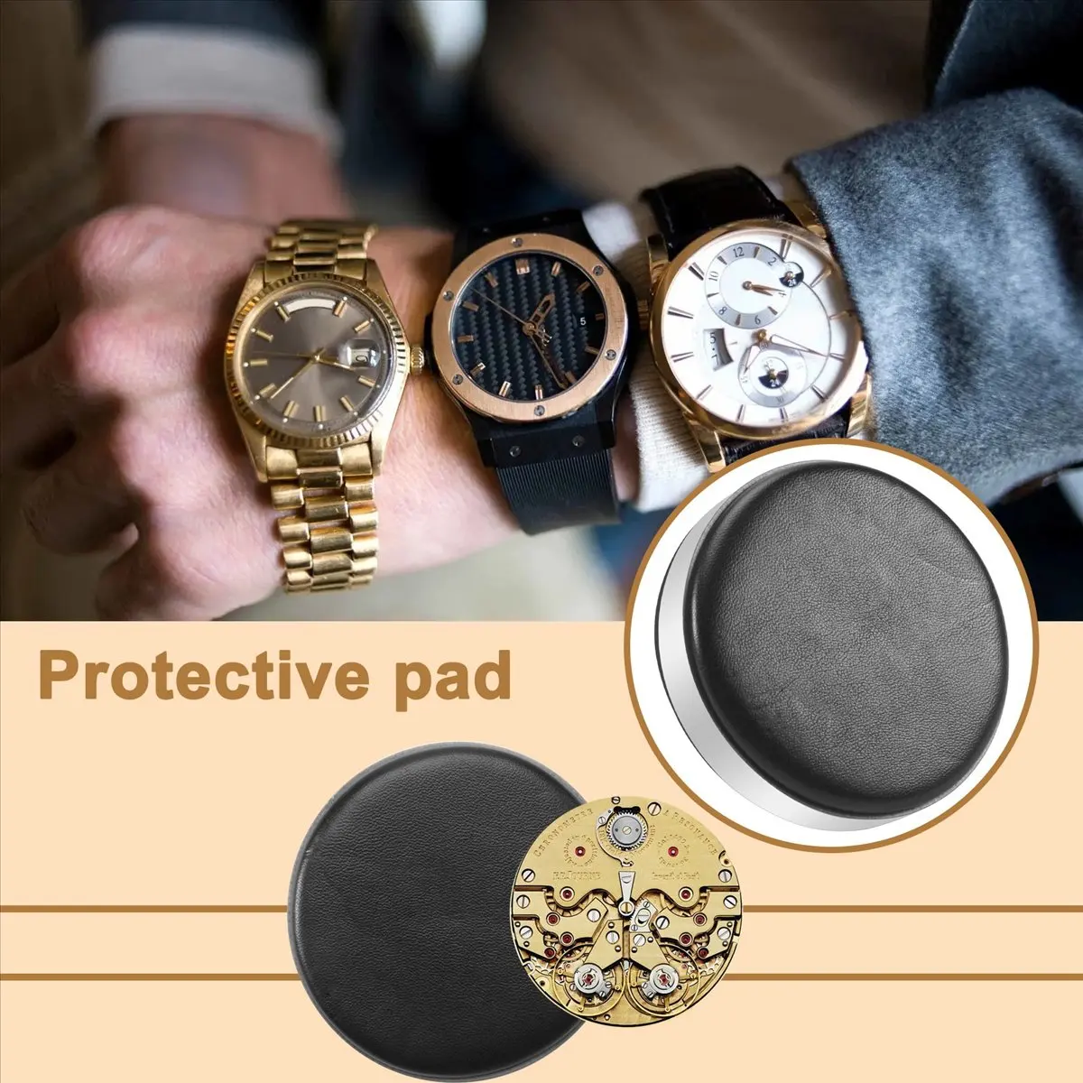 Watch Jewelry Case Movement Casing Cushion Pad Holder for Watch Change Battery Watch Part Repair Tool Kit-DTD2