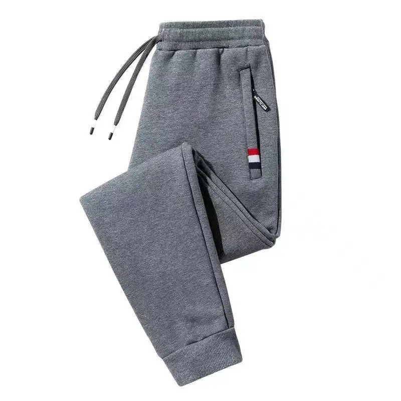 Pantalones deportivos gruesos de felpa para hombres, Joggers casuales cálidos, Leggings sueltos, pantalones de chándal para homb