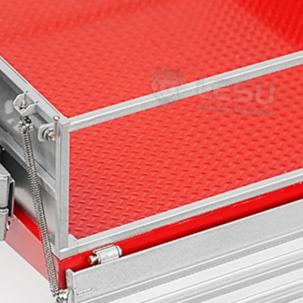 

1/14 New LESU Hydraulic Lifting Tailboard Metal Trailer RC Tractor Truck Lorry Painted Assembled Lights Model Toys Gifts