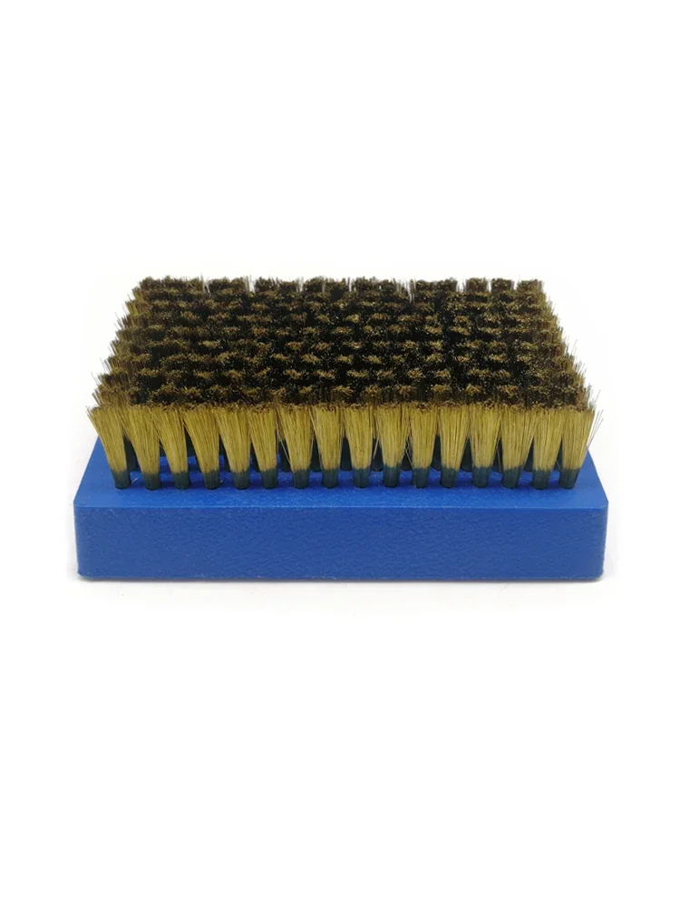 

Plastic handle copper wire brush 0.076 fine wire water washed mesh stainless steel wire brush cleaning