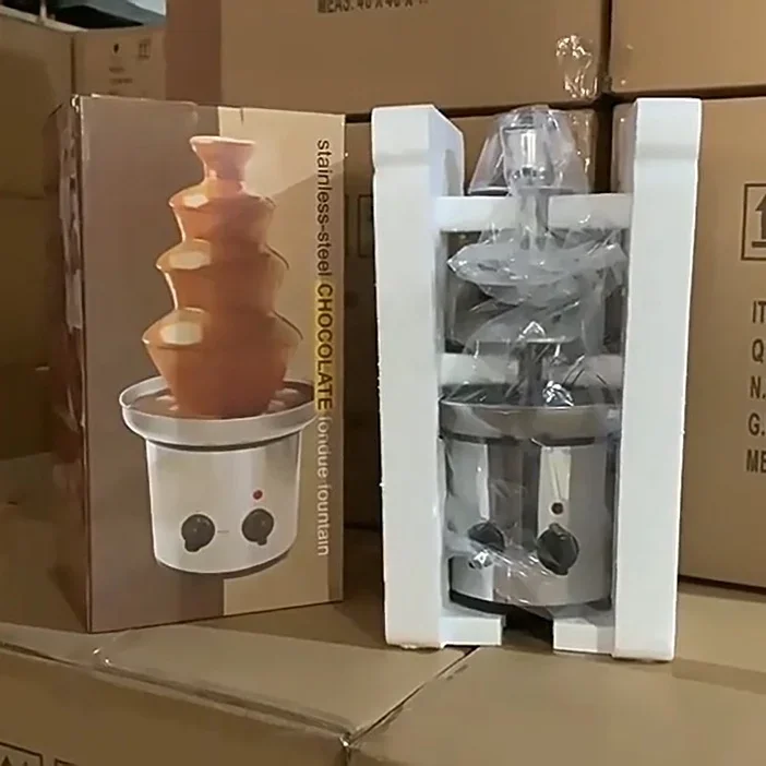 Commercial And Home Used 4 Layers Chocolate Melt With Tap Spout Chocolate Waterfall Fountain Machine images - 6