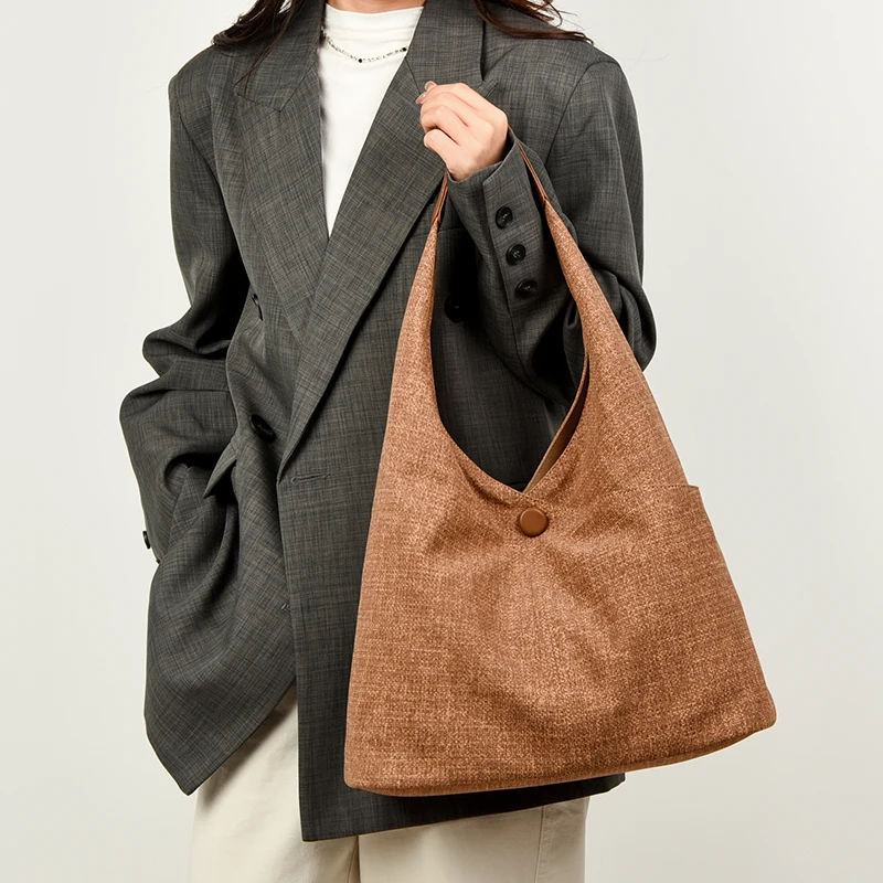 

New Retro High quality Canvas Crossbody Bag Large capacity For Women Trendy Shoulder Handbag Vintage Casual Tote Purse For Work