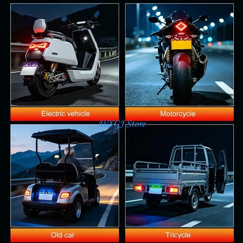 37JE Rear Plate LED Light for Motorcycle Styling and Accent Use