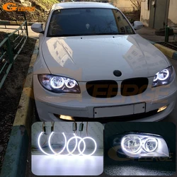 For BMW 1 Series E81 E82 E87 E88 2004 - 2012 Ultra Bright COB Led Angel Eyes kit Halo Rings Car Accessories