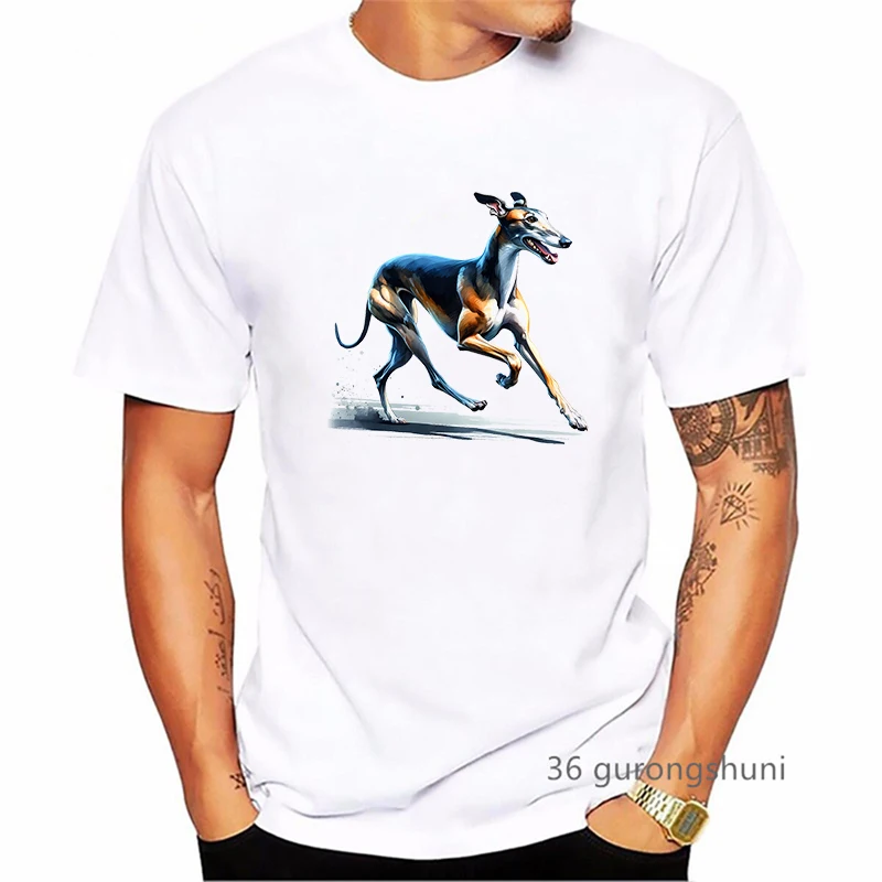 

Greyhound Animal Printed T Shirt Men Summer Fashion Tshirt Homme Kawaii Dog Lover T-Shirt Harajuku Shirt Streetwear