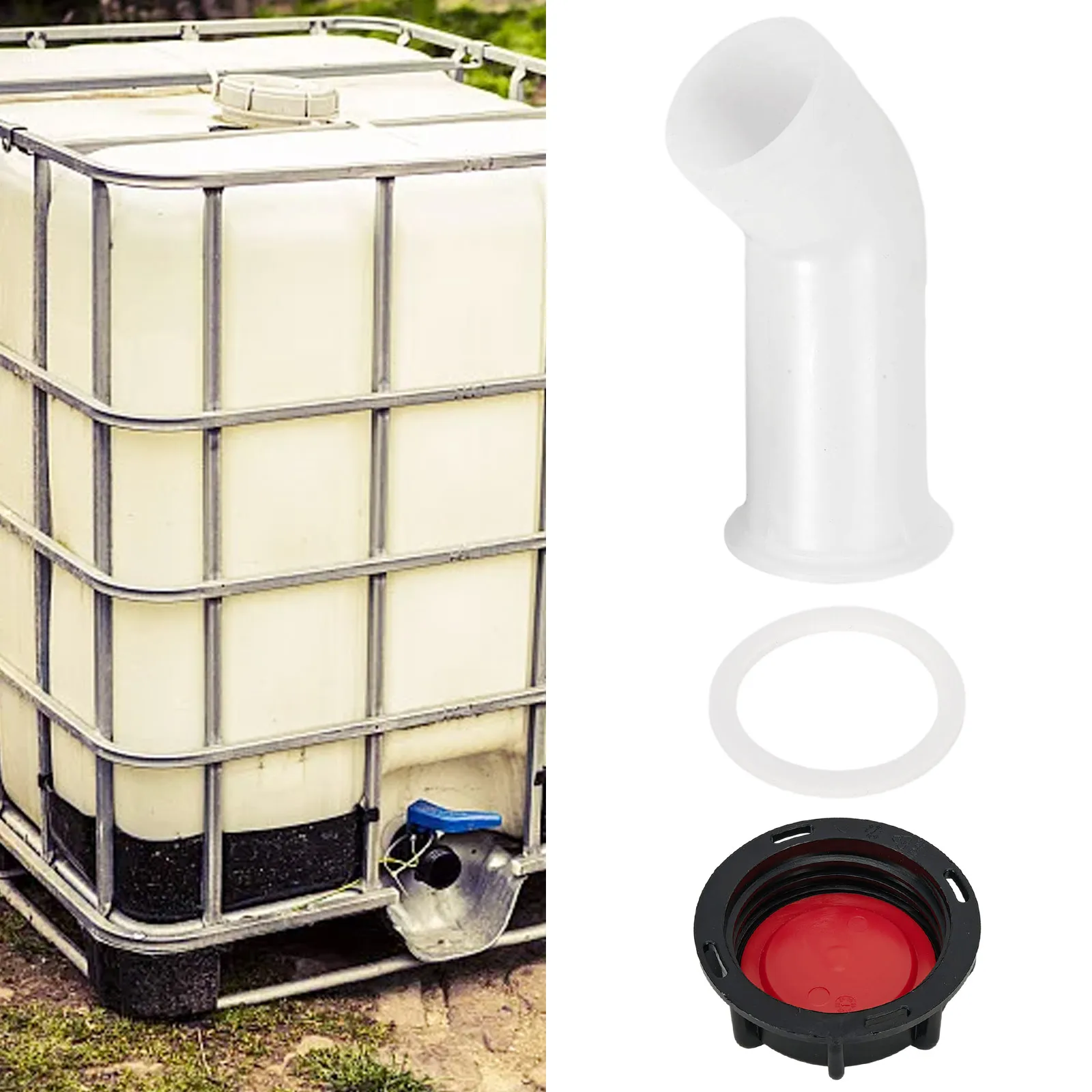 

1PCS IBC Container Adapter Outlet Spout Rain Water Tank Accessories 60mm Threaded Faucet Cover Valve Accessories For IBC Tanks