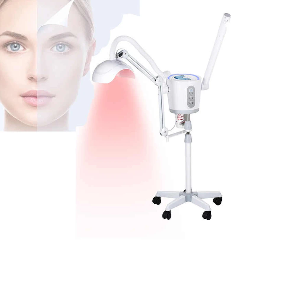 2024  3 in 1 PDT Face Skin Cleansing Photon Therapy Hot and Cold Facial Steamer Moisturizing Spray Device