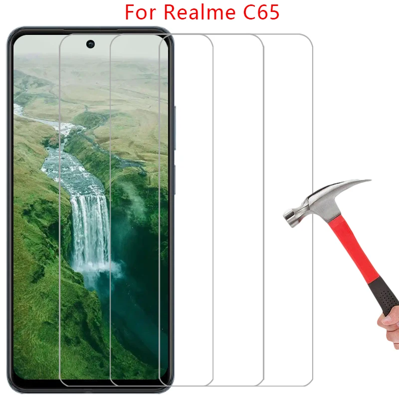 واقي شاشة من الزجاج المقسى لهاتف Realme C65 على Realmec65 c 65 65c 4g 5g فيلم Glas Realmi Realme Realme Reame