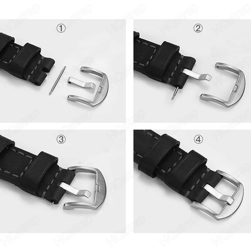22mm 24mm 26mm Watch Buckle Black Accessories Stainless Steel Button Watch Repair Tools Strap Clasp Matte