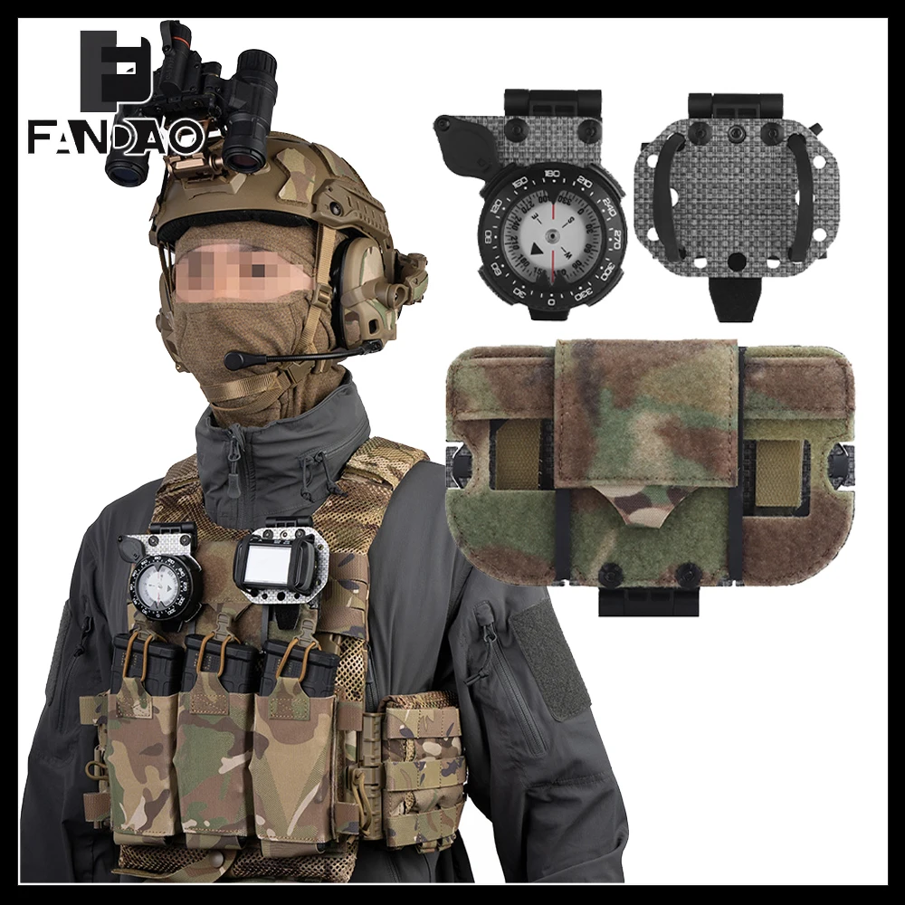 

Тактическая навигационная панель MOLLE для мобильного телефона с компасом и GPS, с подсветкой, для страйкбола