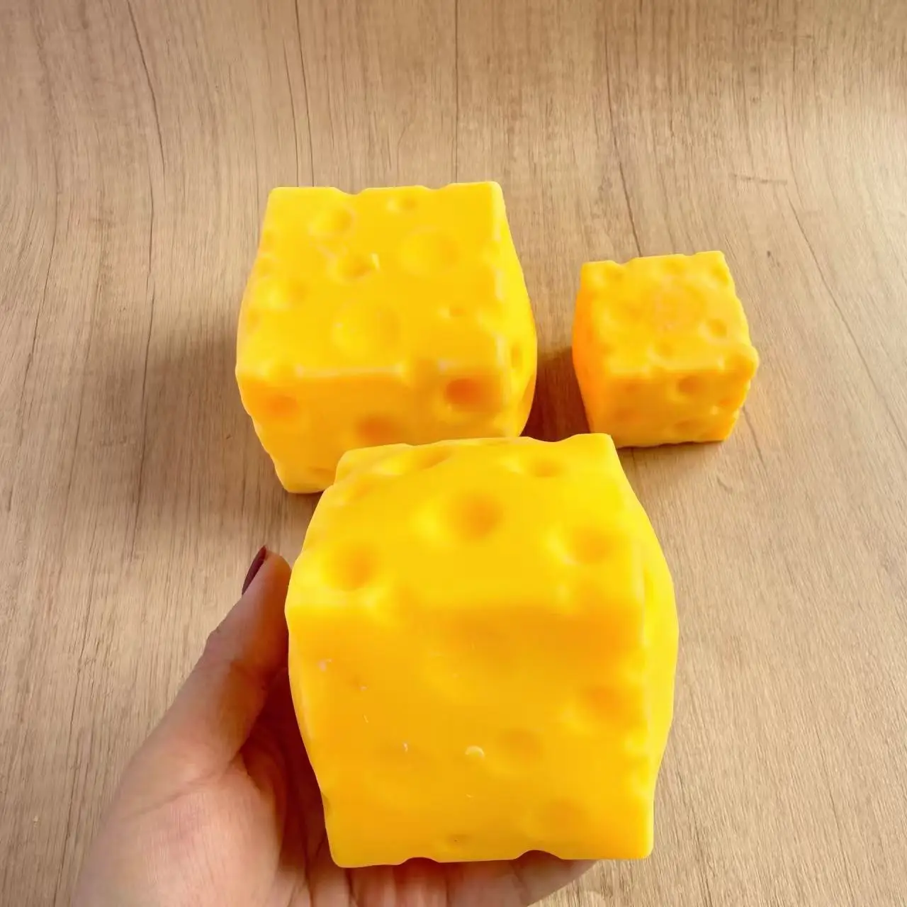 Large Squeeze Cheese Pinch Squishy Toys Decompression Food Play Vent Toy Slow Rebound Kids Adults Anti Stress Relief Toy
