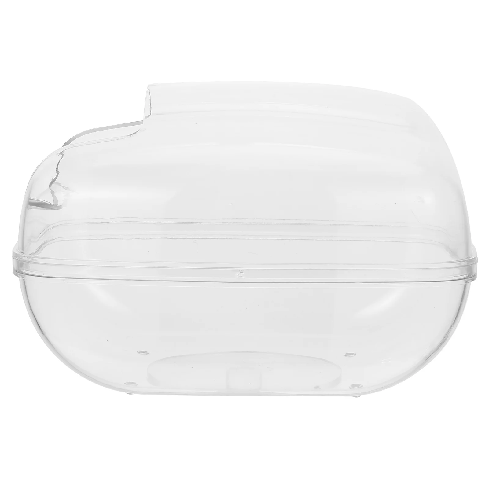 مكافحة الرش حوض استحمام الرمل للهامستر شينشيلا شفافة صغيرة حوض استحمام للحيوانات الأليفة قفص ملحق الهامستر الحمام دش حوض #4