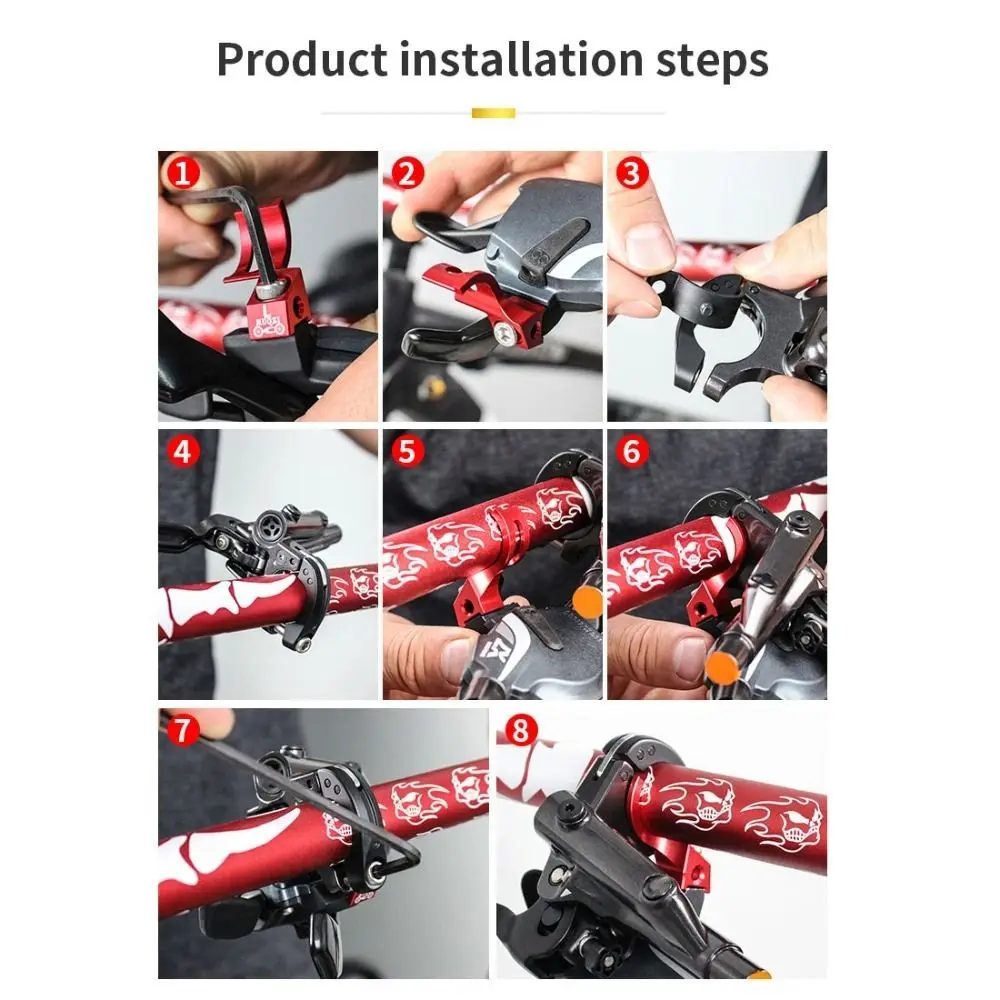 سبائك الألومنيوم دراجة الفرامل شيفتر عتلات مستقرة تصميم جوفاء الفرامل التحول جبل أنودة العالمي دراجة الملحقات #5