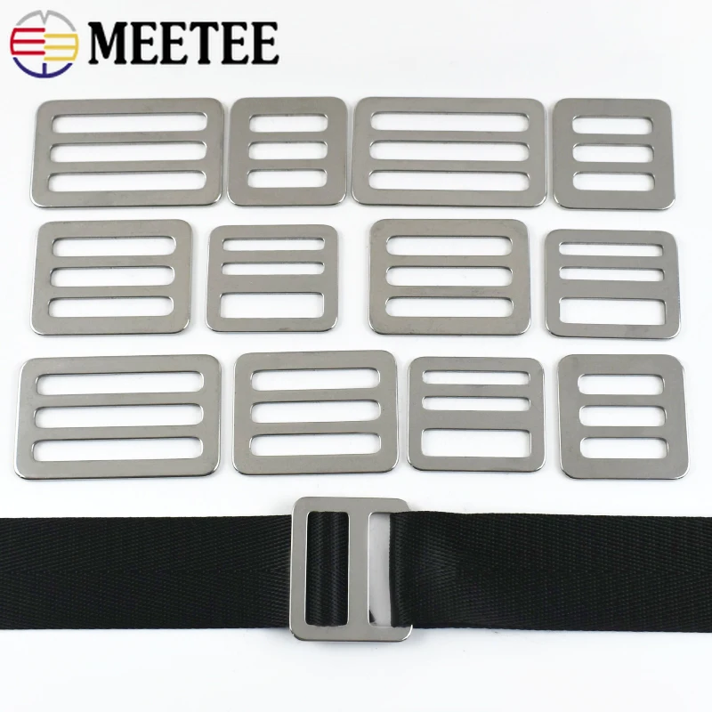 

2/5/10Pcs 26-50mm Stainless Steel Ring Buckle Bag Strap Adjust Clasp Clothes Webbing Connect Loops Hook DIY Hardware Accessories