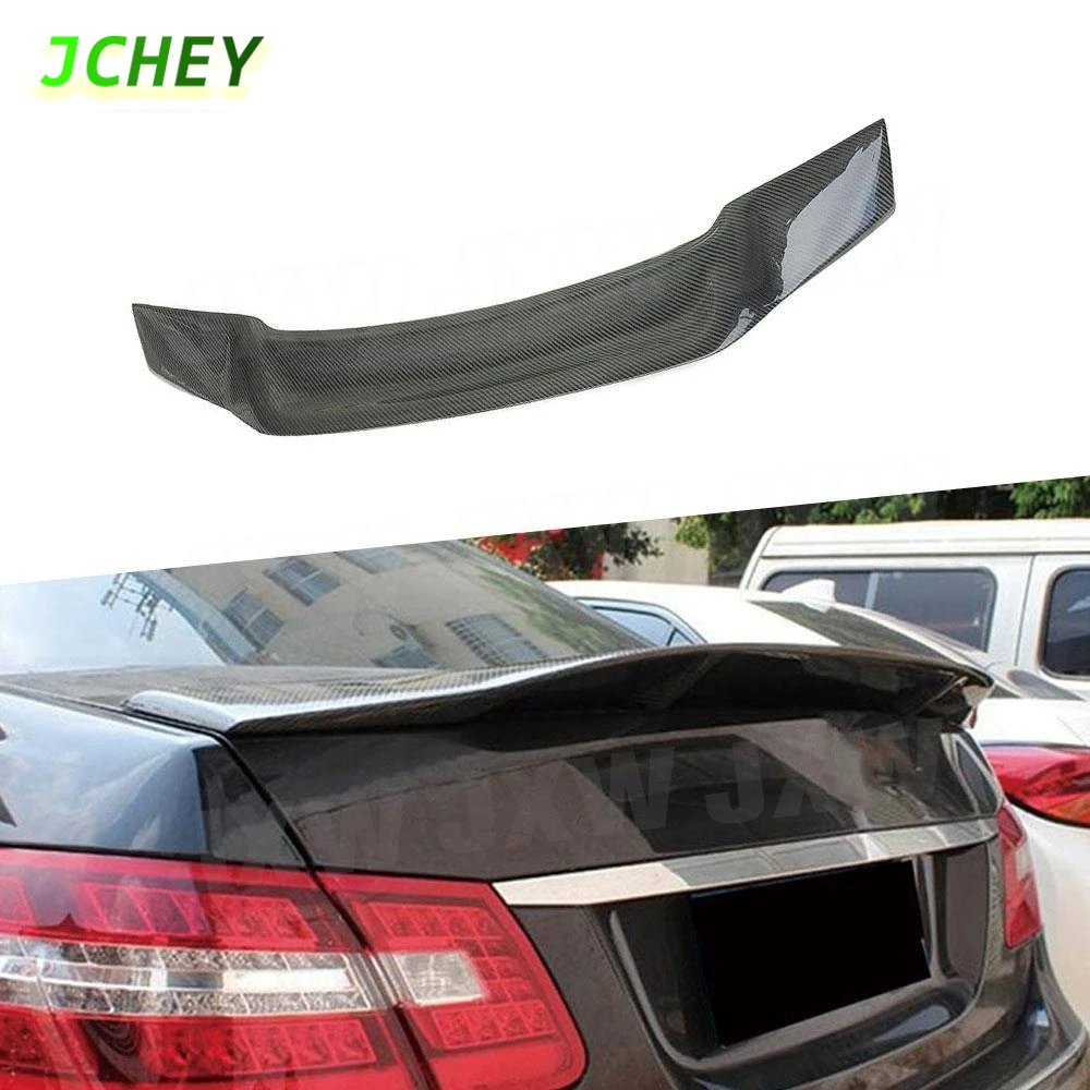 

JCHEY For W212 Carbon Fiber Rear Spoiler For Benz E Class E200 E260 E300 E350 Sedan E63 2010-2016 Bumper Boot Trunk Wing FRP