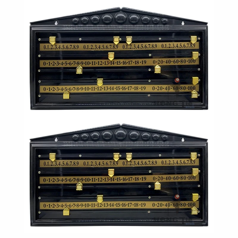 2X Billiards Scoreboard Snooker Score Recorder Billiard Club Game Recording Board Calculation Number Billiards