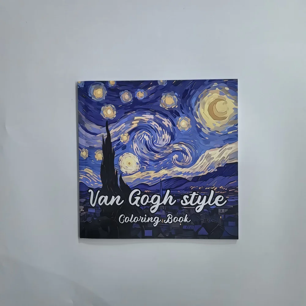 Van Gogh Style Coloring Book for Adults and Teens Stress Relief Creative Fun Activity Book Gift