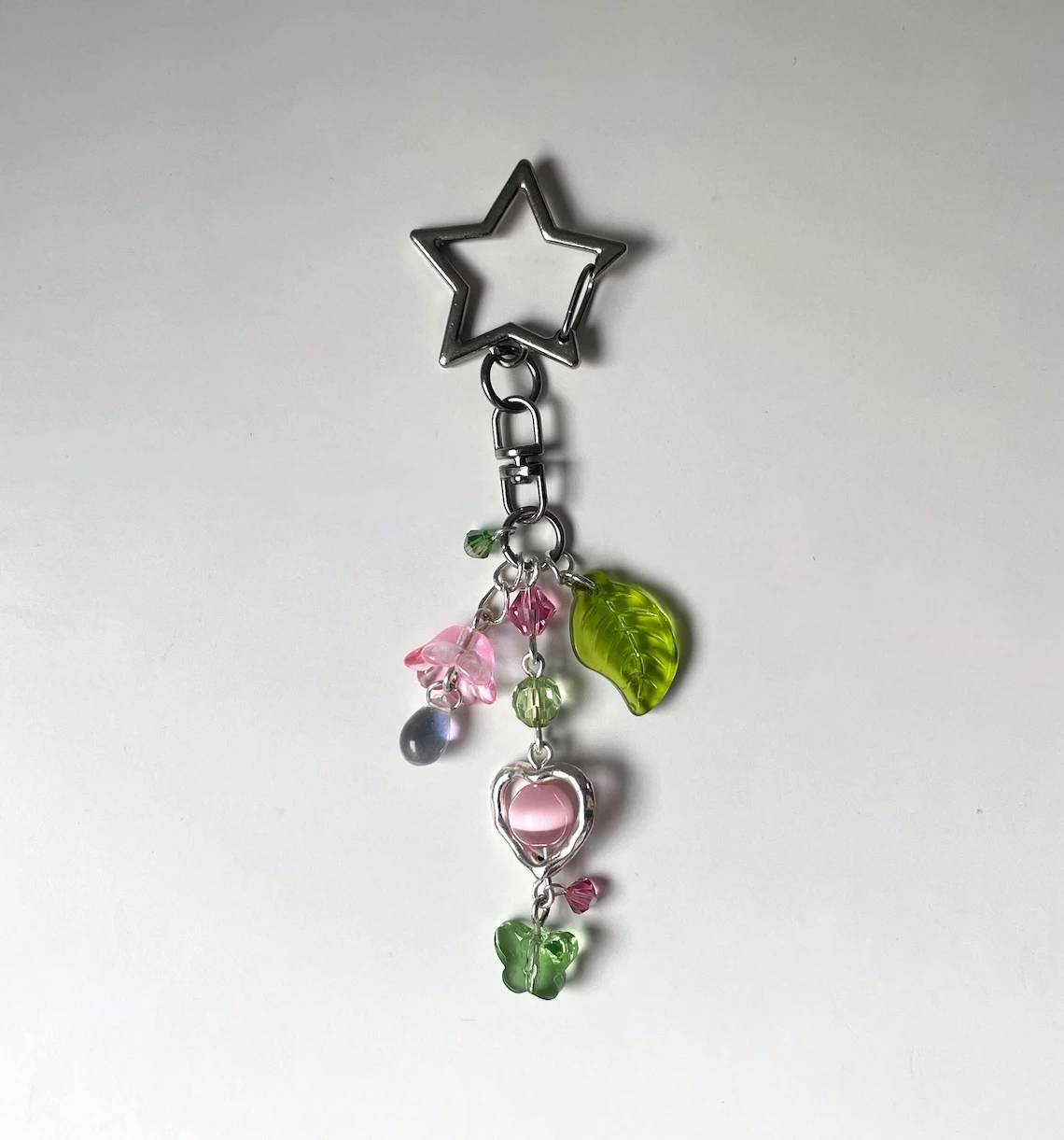 TXT TEMPTATION inspired beaded keychain | moa gift | KPOP accessories | handmade beaded keychain | pink and green keychain