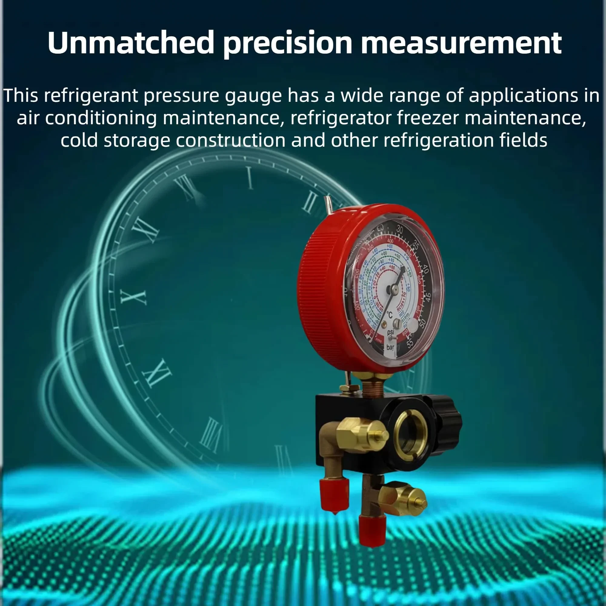 

with 2 exhaust valve High and Low Pressure Single Meter Valve Refrigerant Pressure Gauge Refrigerant Fluoride Meter hvac tools