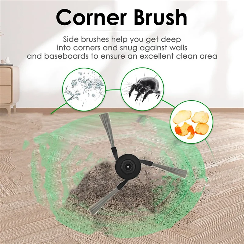 

B90B-10 Pcs Side Brush For Dreame L40 Ultra / X40 Ultra Complete / MOVA P10 Pro Ultra / MOVA P50 Pro Ultra Robot Vacuum