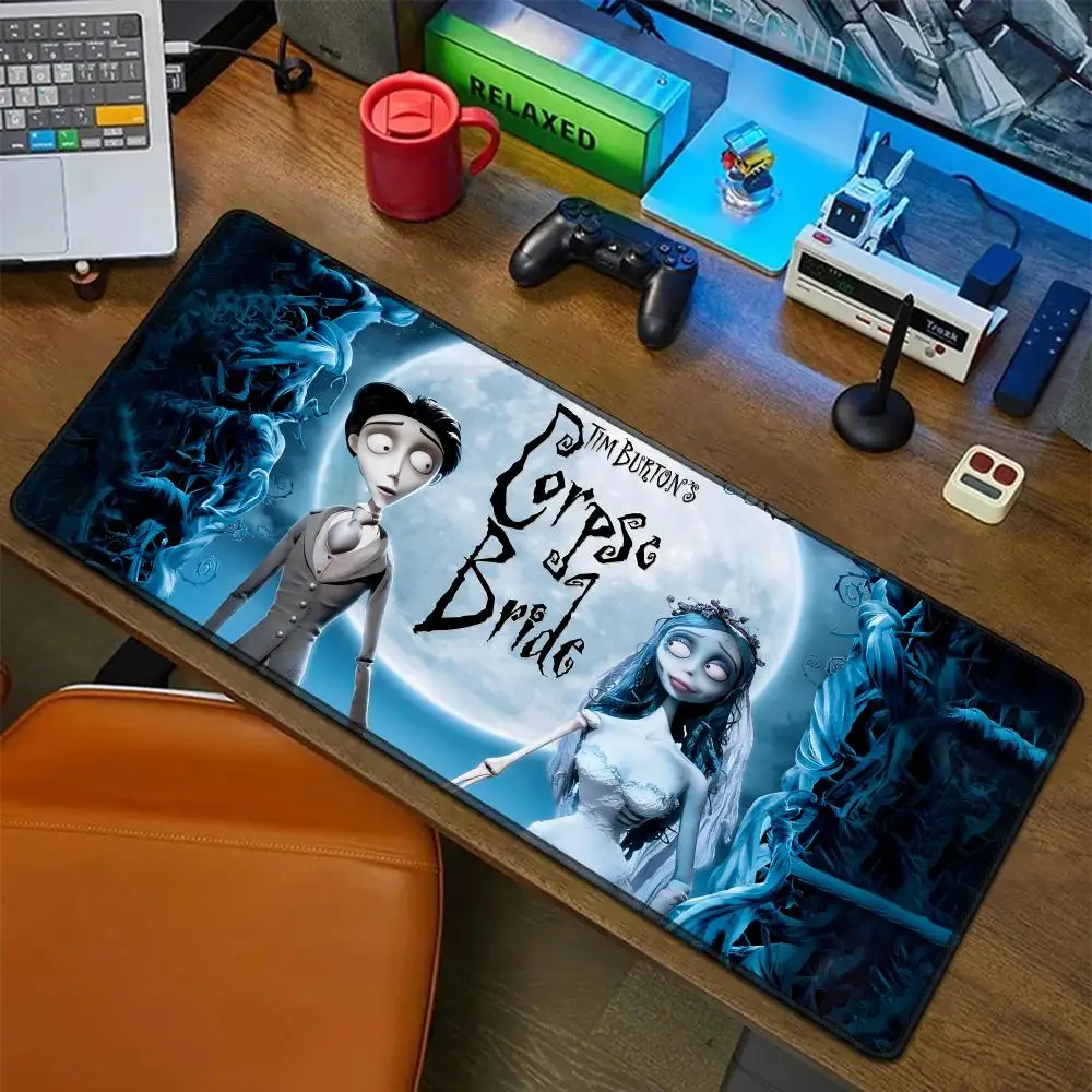 

Коврик для мыши с героями мультфильмов «Труп невесты», резиновый коврик для ноутбука Xxl, коврик для мыши, ноутбук, геймер, компьютерный стол, игровые аксессуары