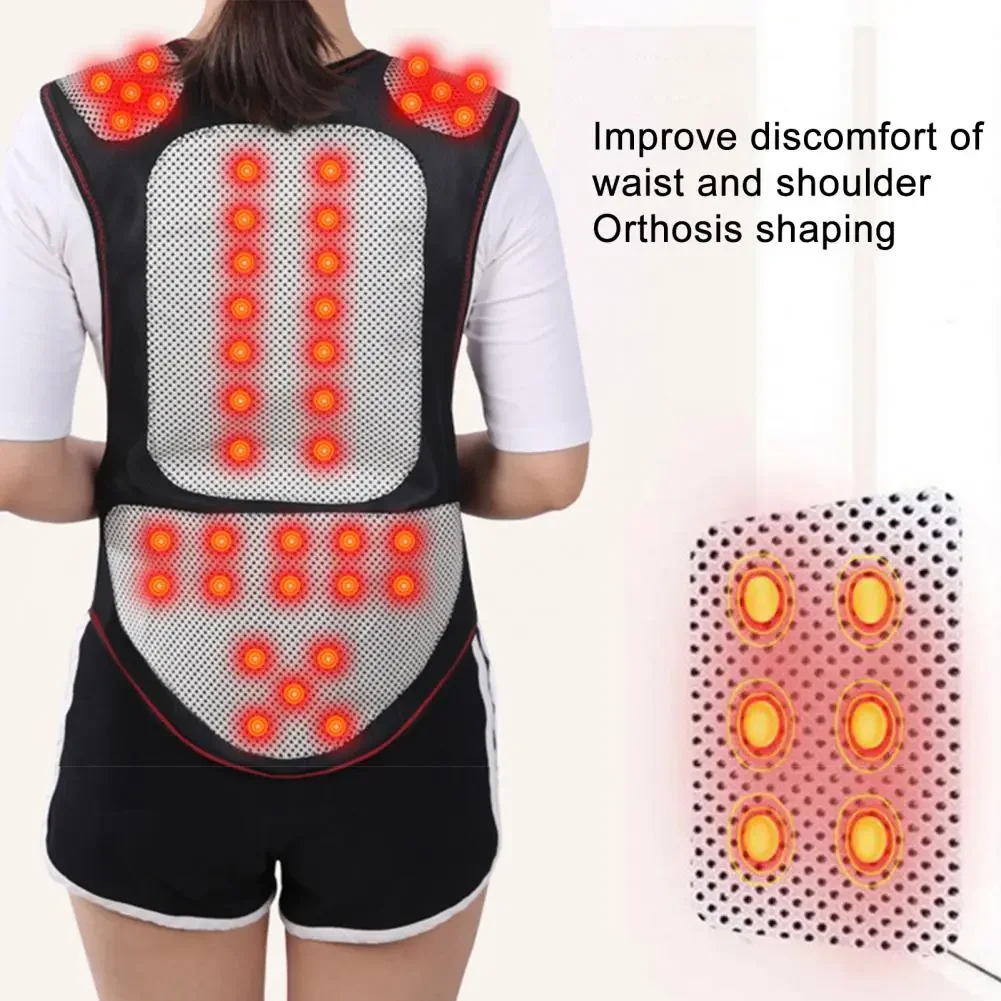 Physiotherapy Vest 108 Magnets Therapy Back Support Brace Self-heating Waistcoat Lumbar Shoulder Joint Support Belt Hiking Vest