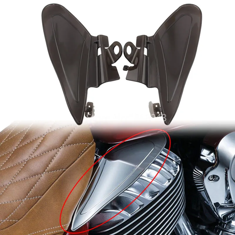 

Motorcycle Accessories 1 Set Reflective Saddle Heat Shields PVC Plastic Material Smoke For Indian (except Scout) 2014-2018 Model