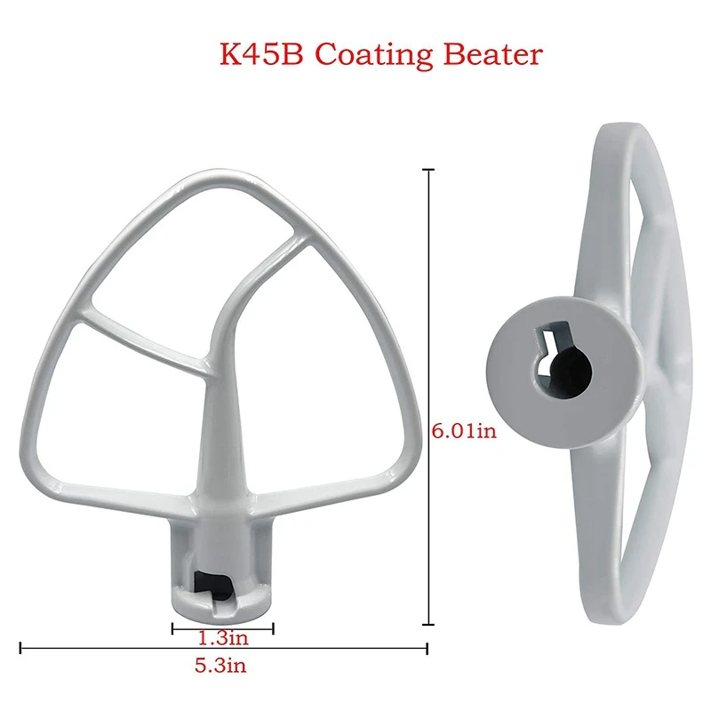 Mixer Kit For KSM150 Includes Dough Hook Wire Whip And Coated Flat Beater, 3 Pieces Stand Mixers Repair Set Compatible