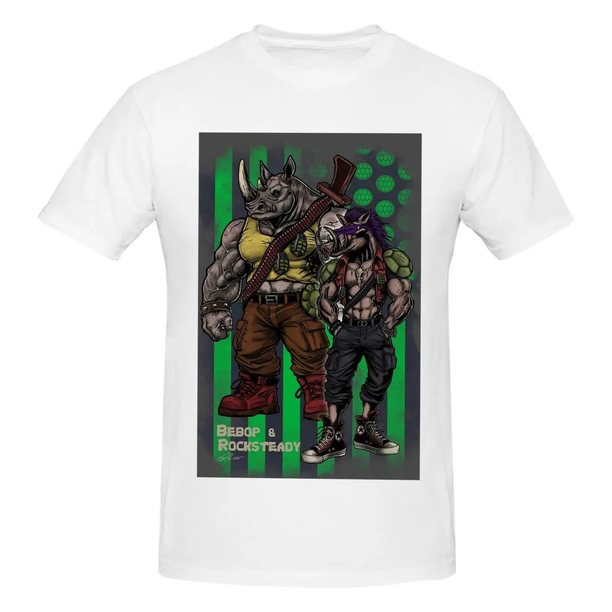 Bebop And Rocksteady Men T-Shirt Fashion Plus Size T Shirts Men's Round Neck Cotton Tees Short Summer Male