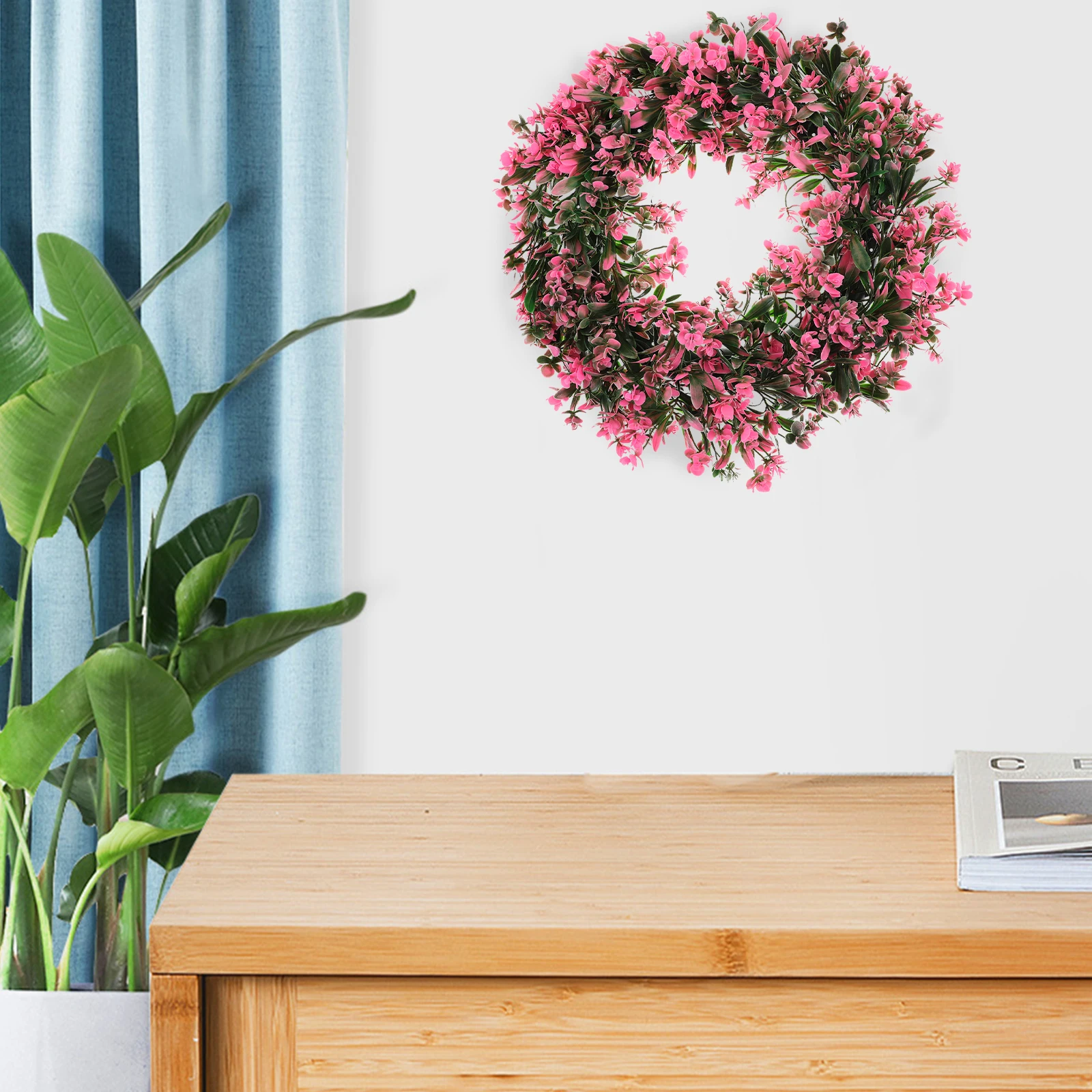 

Artificial Plant Wreath Yellow Butterfly Plants Spring Decoration Indoor Plastic Flower Garland Home Decor Greenery Wreath Long