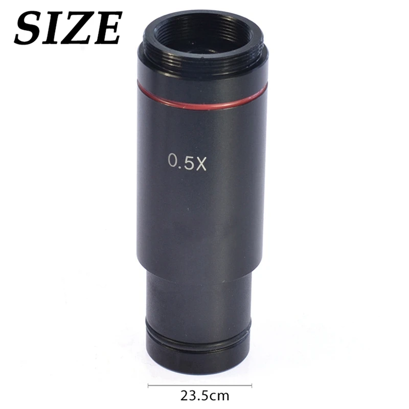 2Pcs 0.5X C Mount Microscope Adapter 23.2Mm Electronic Eyepiece Reduction Lens 0.5X Microscope Relay Lens