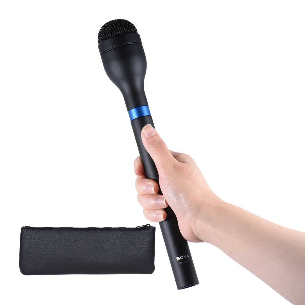 

BY-HM100 Omni-Directional Wireless Handheld Dynamic Microphone XLR Long Handle for ENG & Interviews & News Gathering