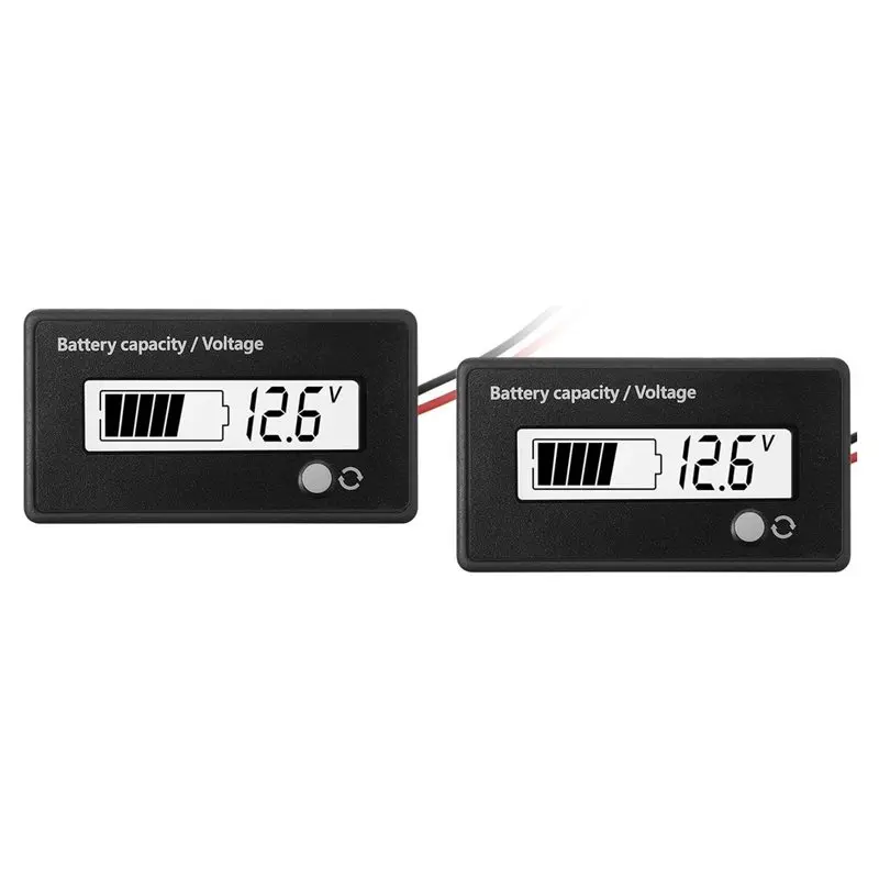 Lead Acid/Lithium Battery Monitor 12-48V Golf Cart (White)-N25R