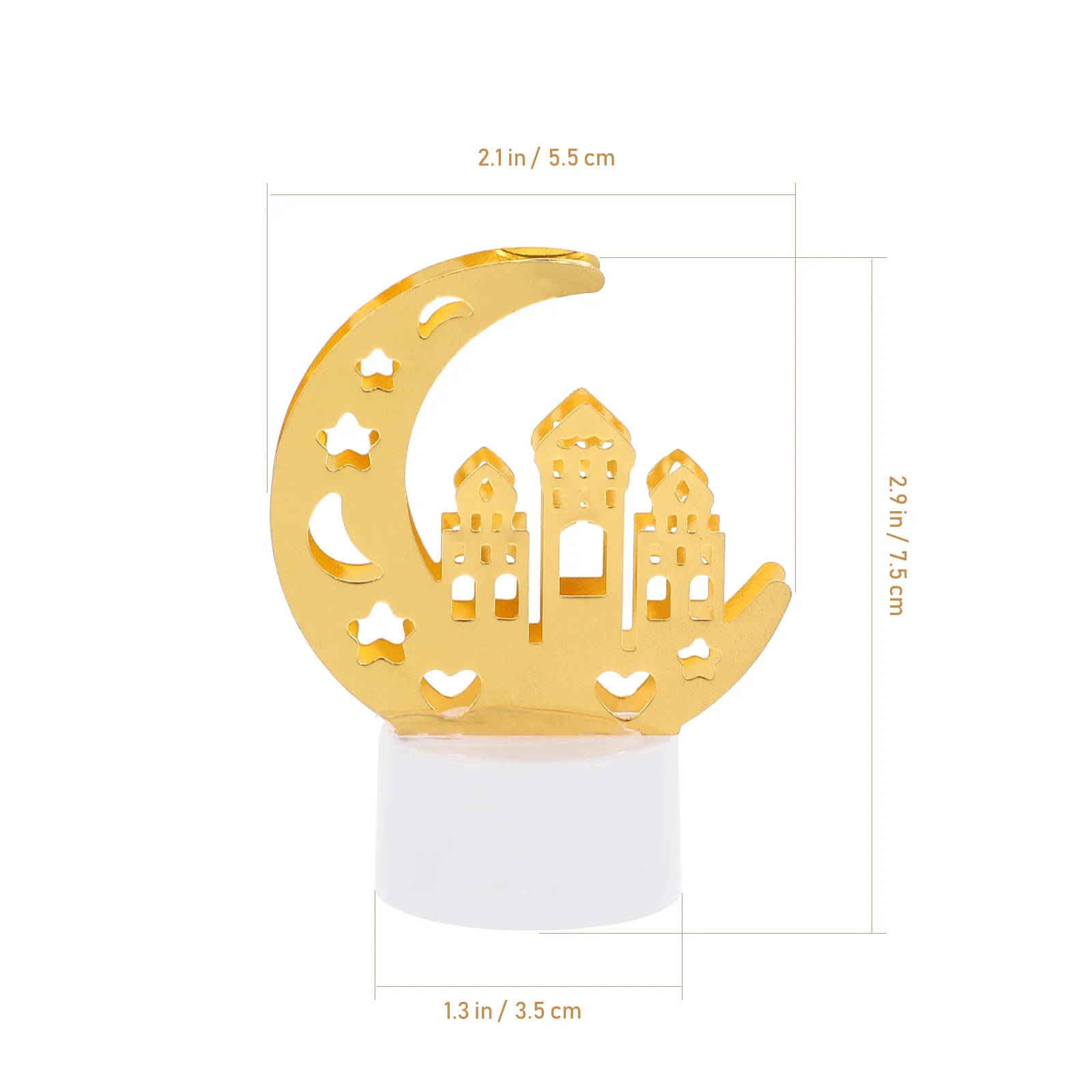 Eid Decorative Lights Ramadan Festival LED Gold Lamp Ornament Elements Muslim Adorn