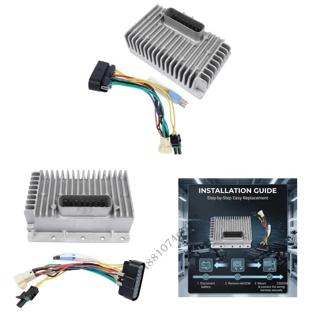 Engine Computer Module 2203348 4011803 2203118 2203118-R for 500 450 400, Replaces 2203348 4011803 2203118-R, Wire Included Part