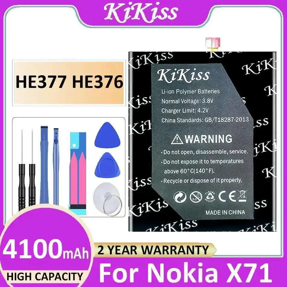 

Стабильный аккумулятор для мобильного телефона HE377 HE376 для Nokia X71 4100 мАч