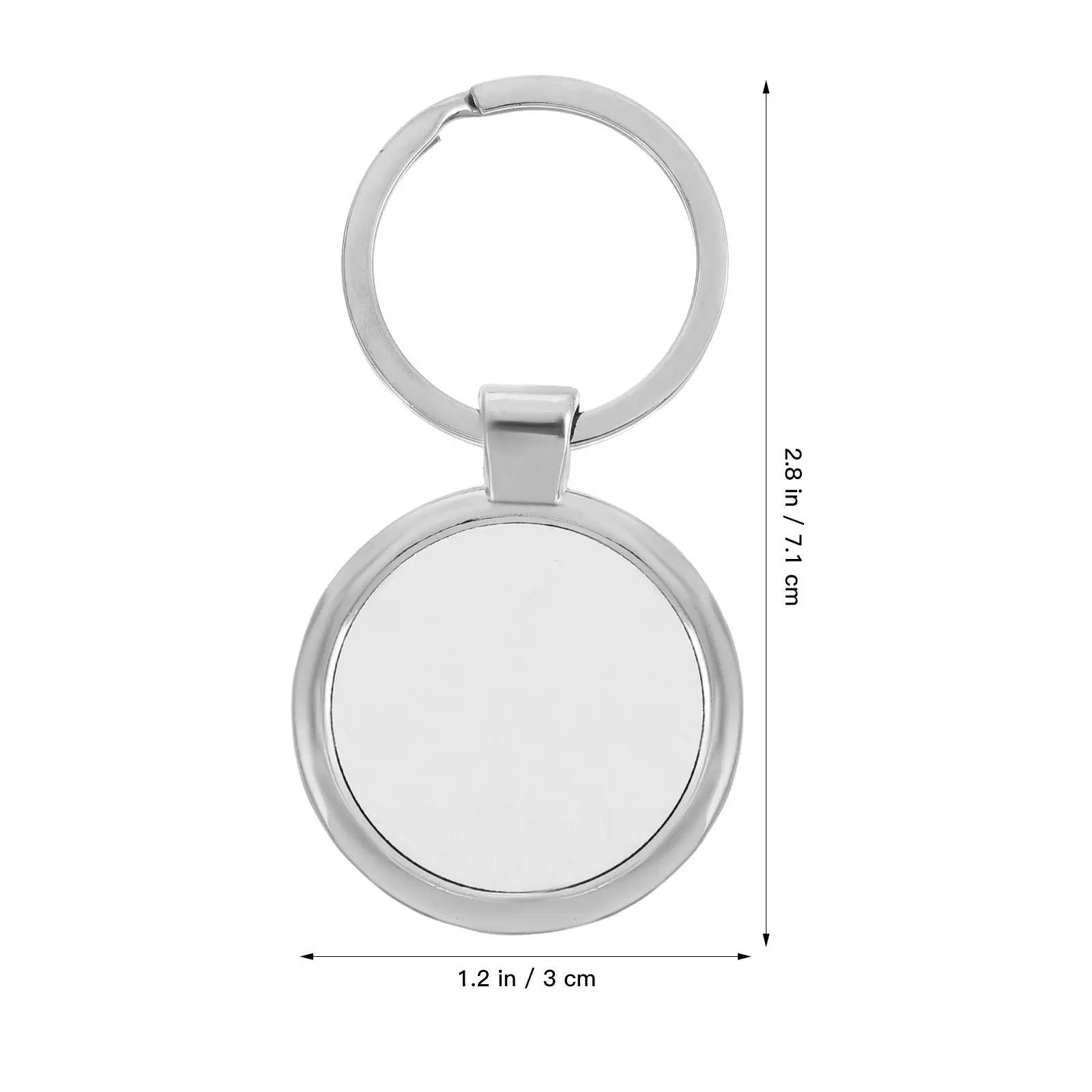 3pcs Metal Keychains Blank Diy Photo Key Holder Sublimation Key Ring Custom Gift For Keys Bags Wallet Decor Accessory Chain